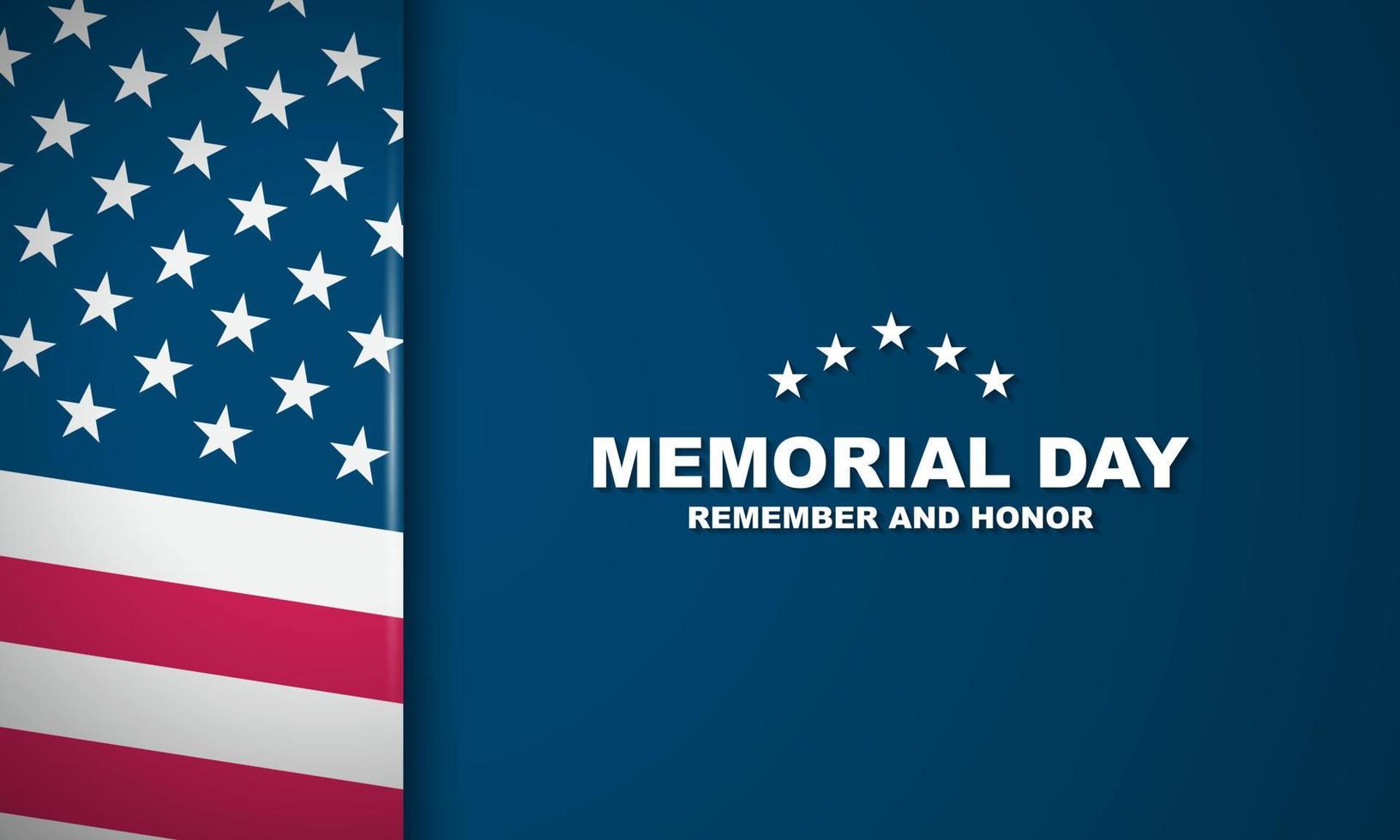 Memorial Day Background Design. Vector Illustration.