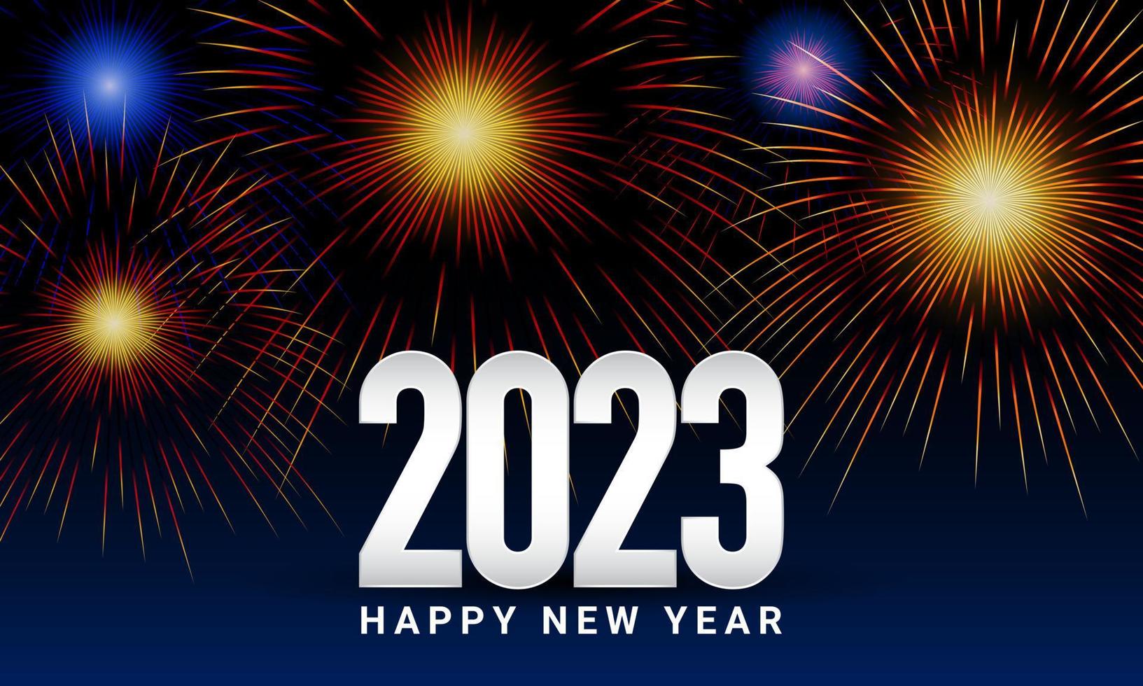 2023 Happy New Year Background Design. Vector Illustration.