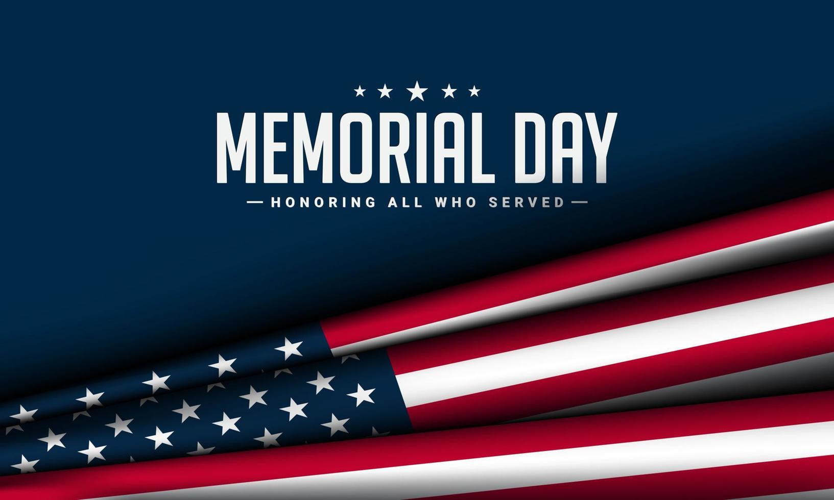 Memorial Day Background Design. Vector Illustration.