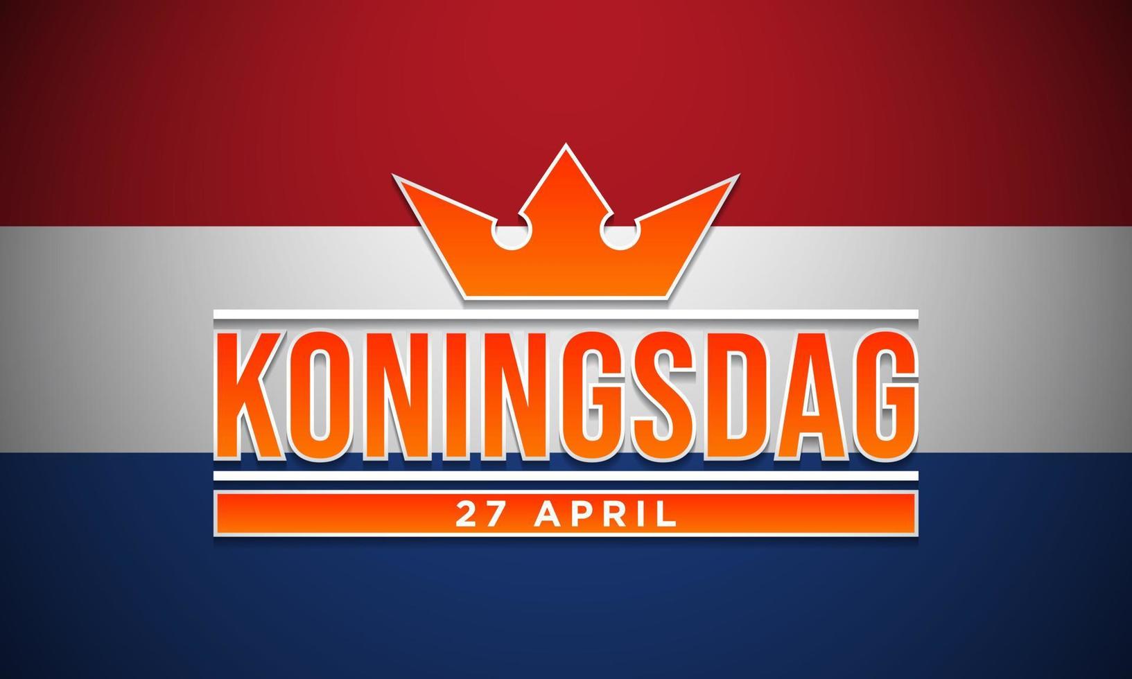 King's Day Background Design. Vector Illustration.