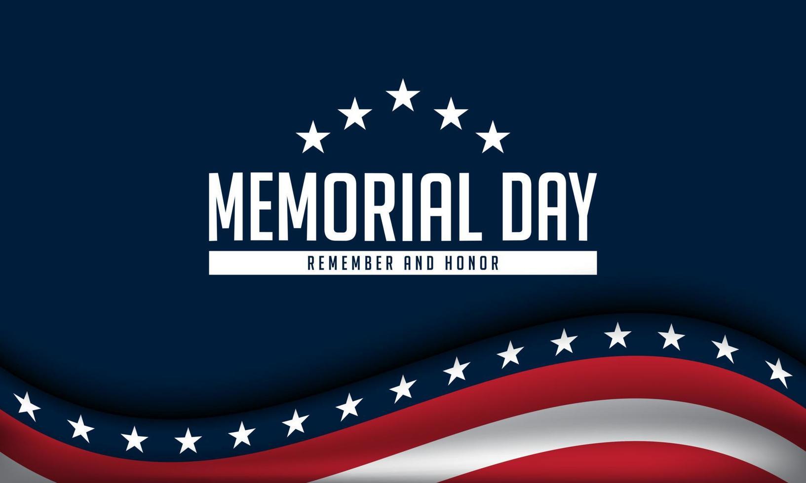 Memorial Day Background Design. vector