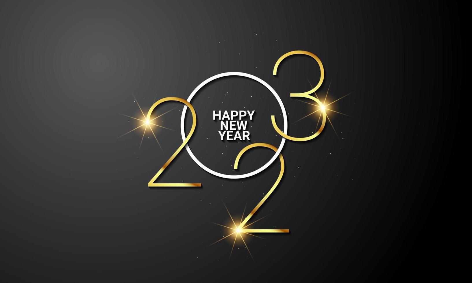 2023 Happy New Year Background Design. Vector Illustration.