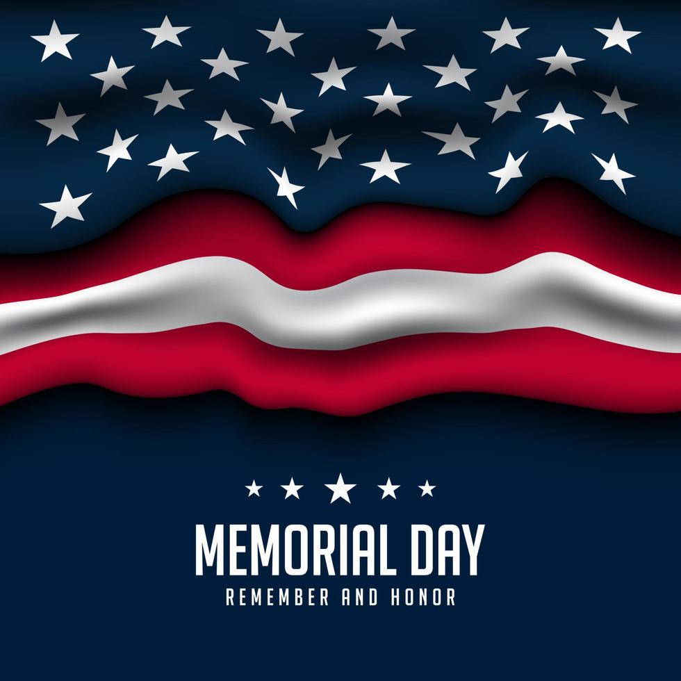 Memorial Day Background Design. vector