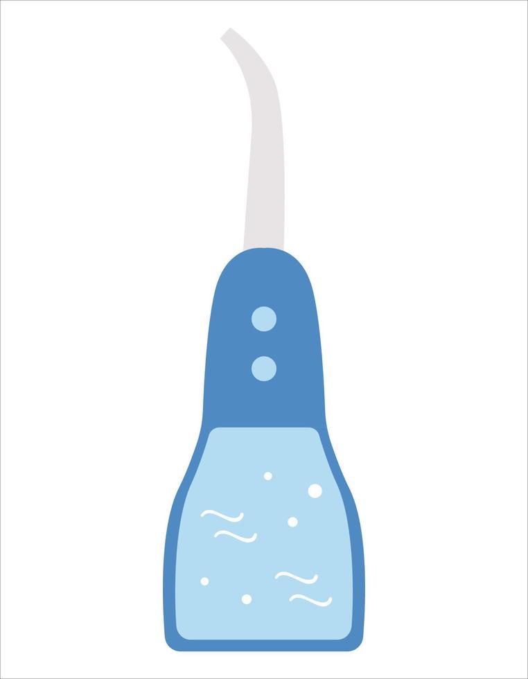 icono de irrigador dental aislado sobre fondo blanco. herramienta de cuidado dental vectorial. elemento para la limpieza de los dientes. ilustración de equipo de odontología. vector