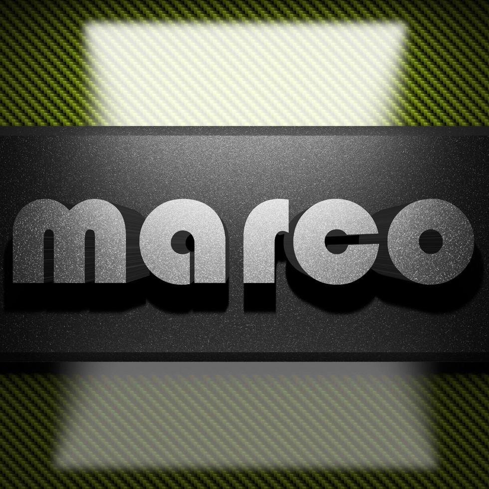 marco word of iron on carbon photo