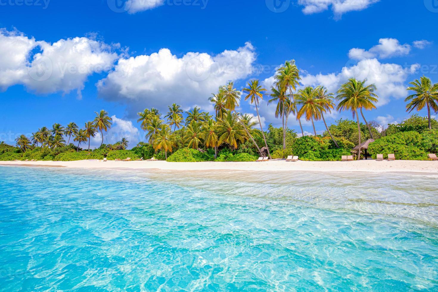 Summer beach scenery with flowers hi-res stock photography and