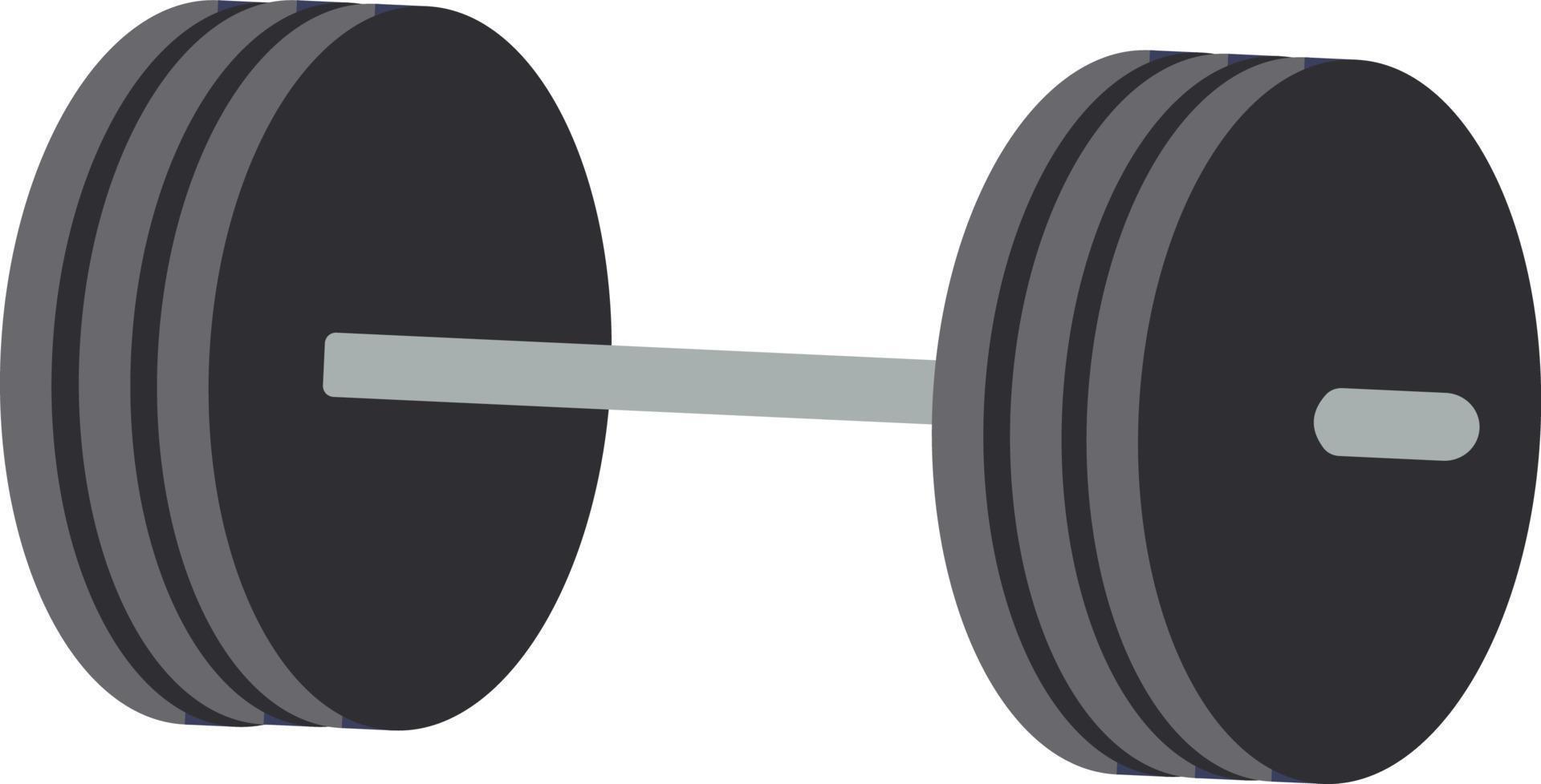 Dumbbell semi flat color vector object