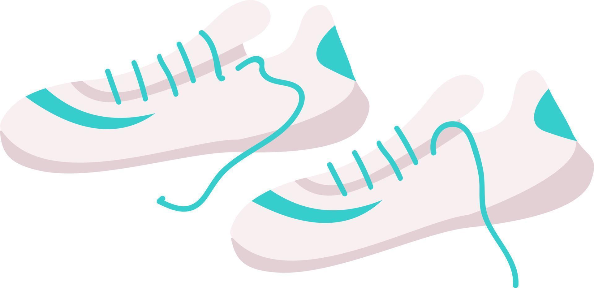 zapatos de entrenamiento objeto vectorial de color semiplano vector