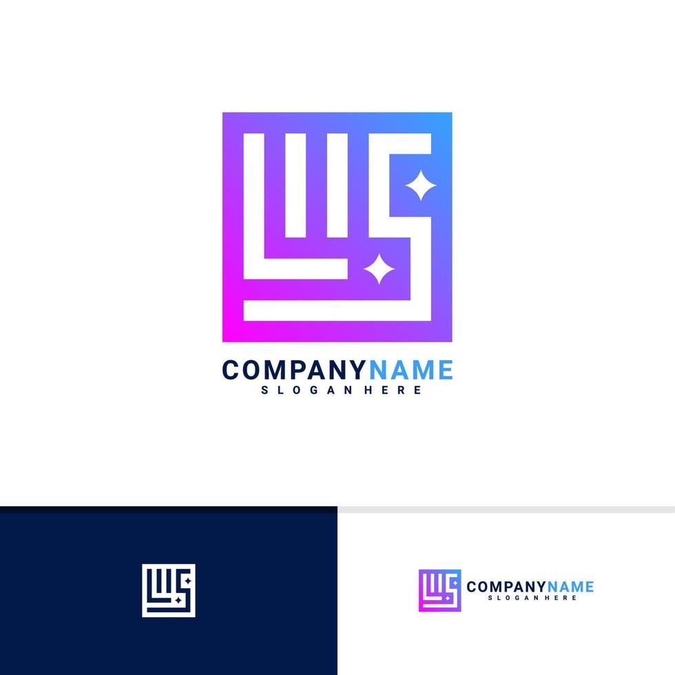 Initial L M S logo vector template, Creative L M S logo design concepts