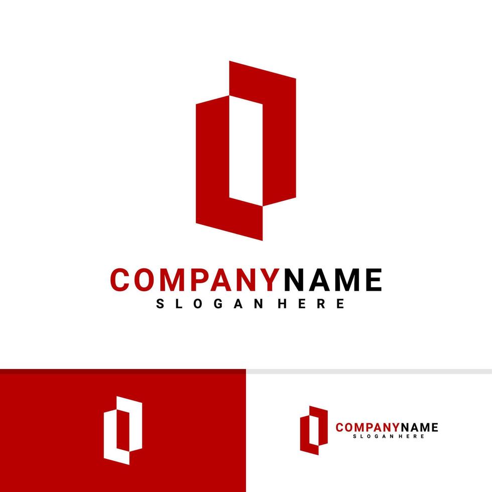 One logo vector template, Creative O 1 logo design concepts