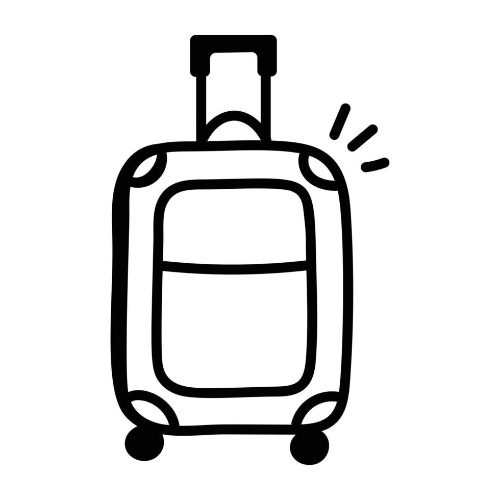 A scalable sketchy icon of luggage vector