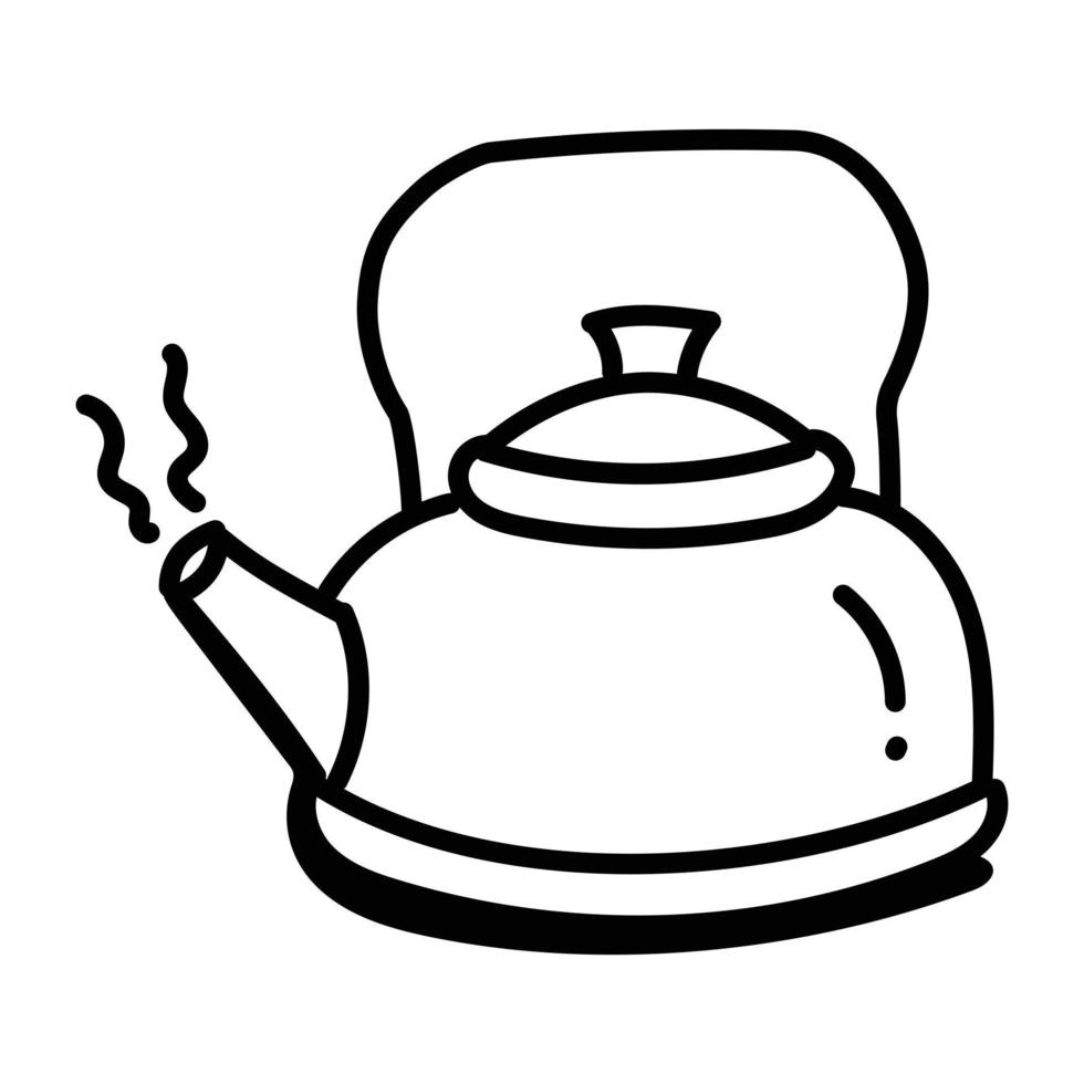 Check this hand drawn icon of kettle vector