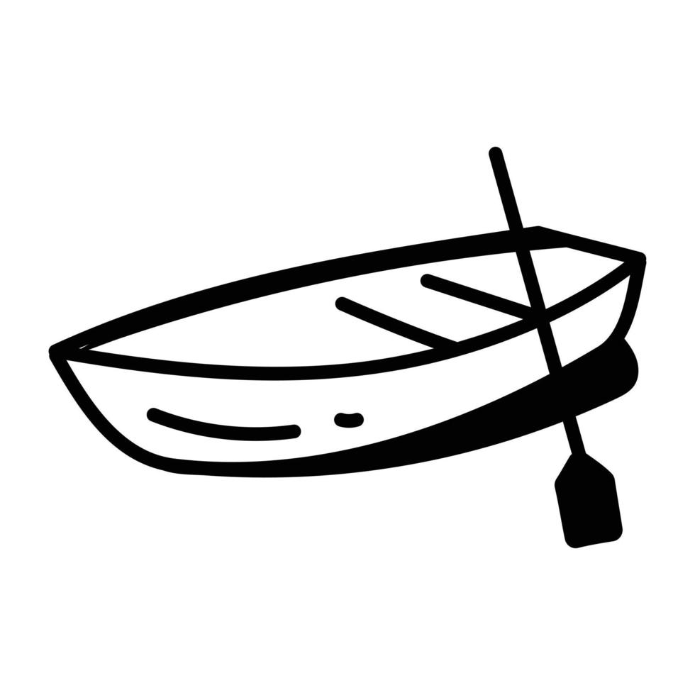 A customizable hand drawn icon of boat vector