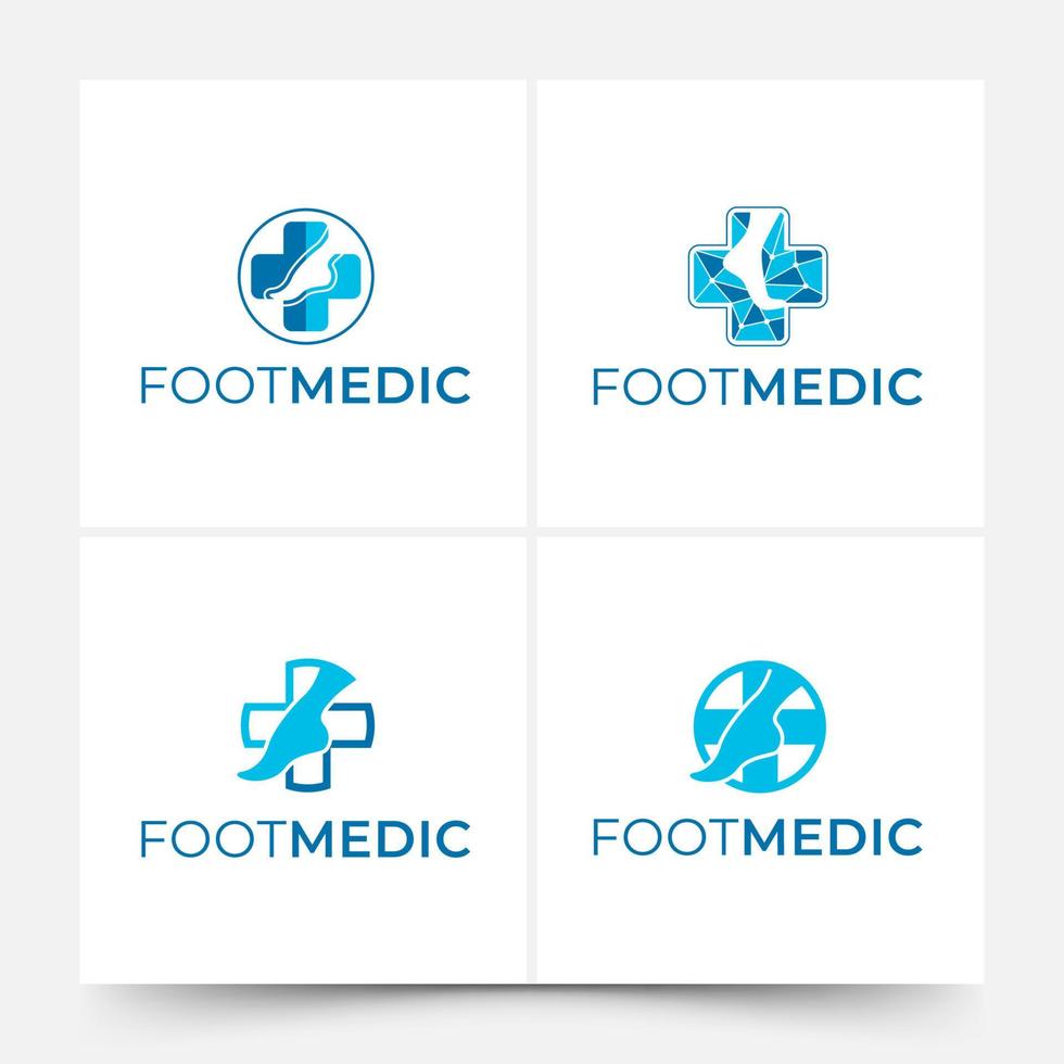 Foot medic simple and abstract logo vector