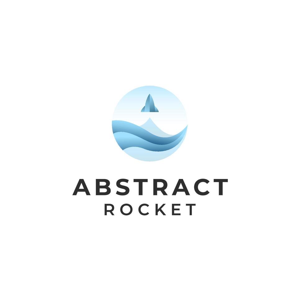 Abstract rocket logo vector