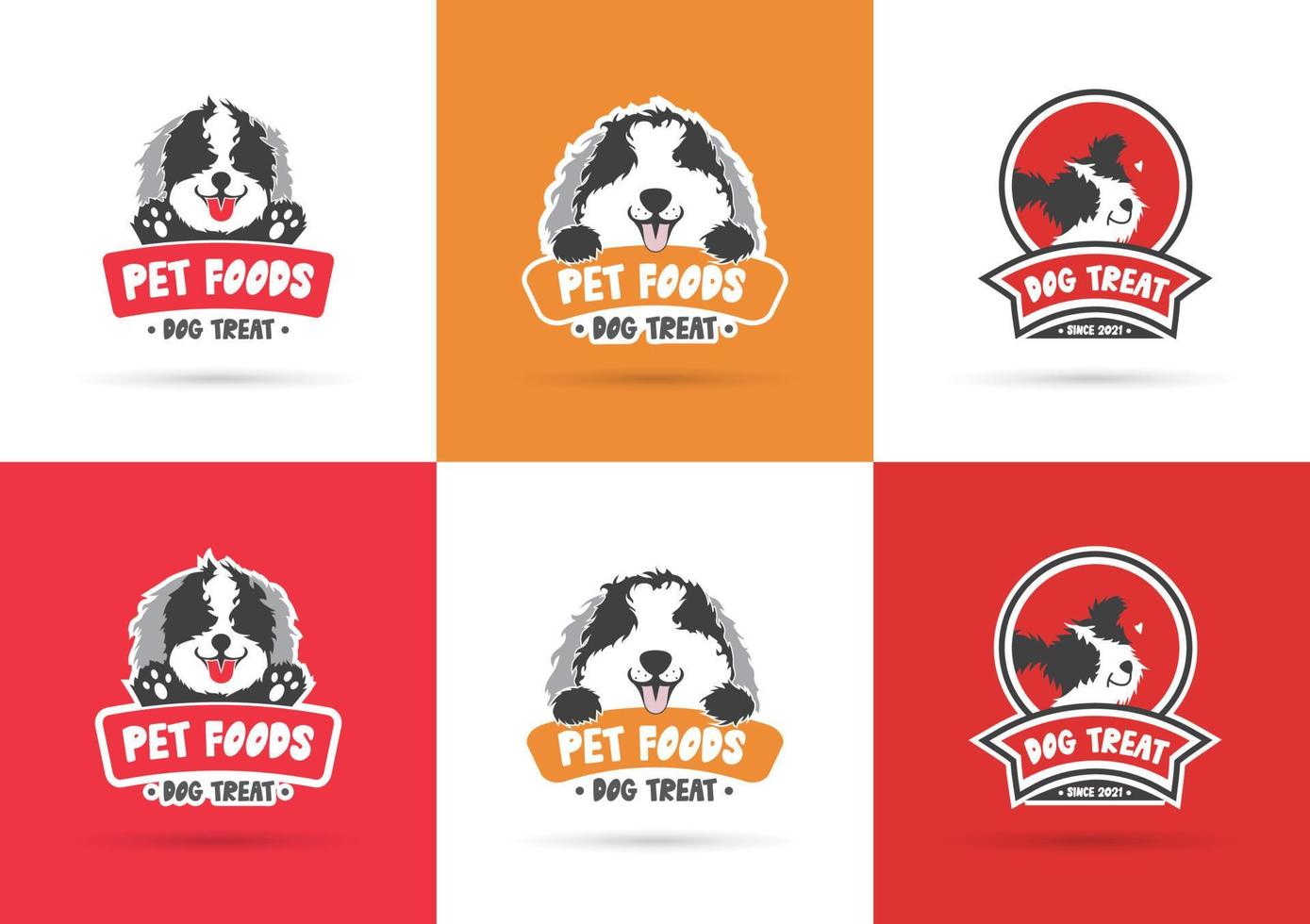 Dog treat logo bundle vector