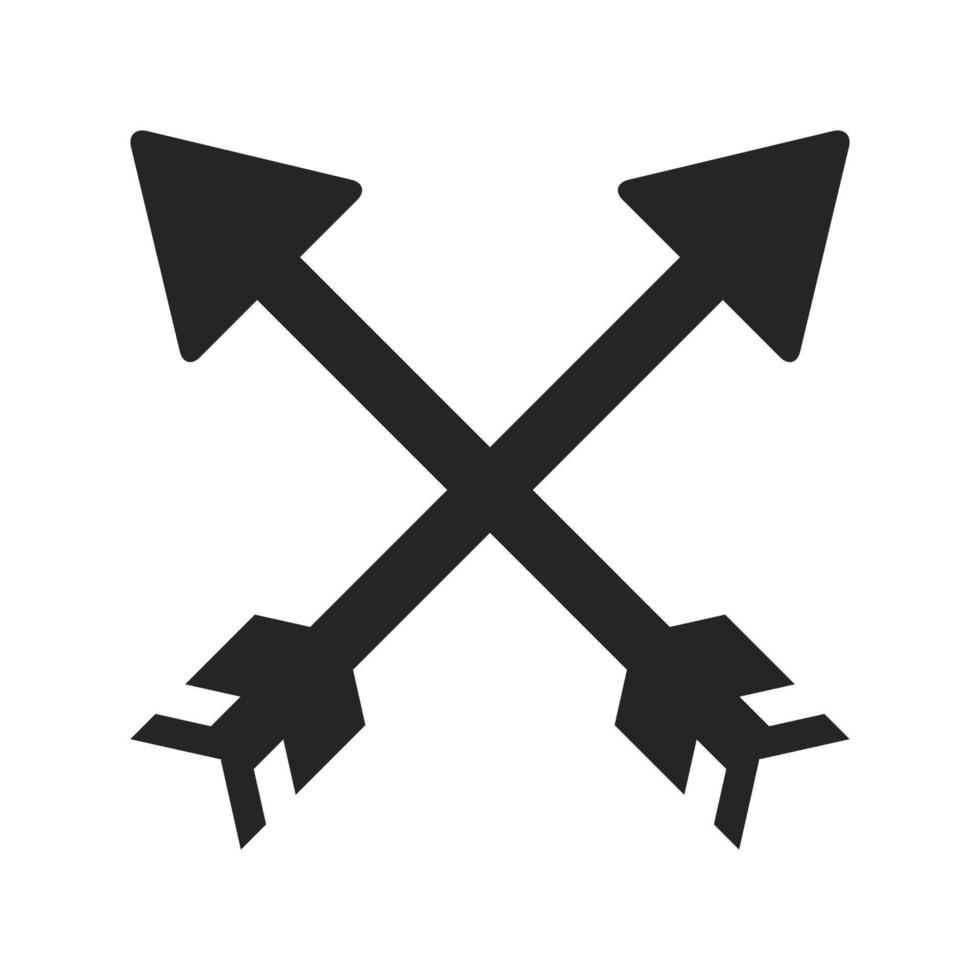 crossed arrows symbol vector