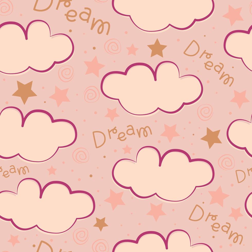 Stars repeat pattern design. Hand-drawn background. Holidays pattern for wrapping paper or fabric vector
