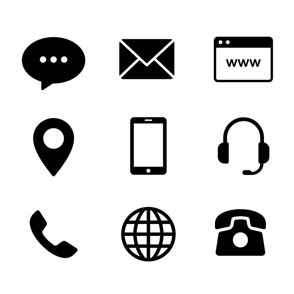 ilustración vectorial del elemento icono de contacto. adecuado para el perfil de la empresa, el contacto comercial y el material del símbolo del servicio de llamadas. vector