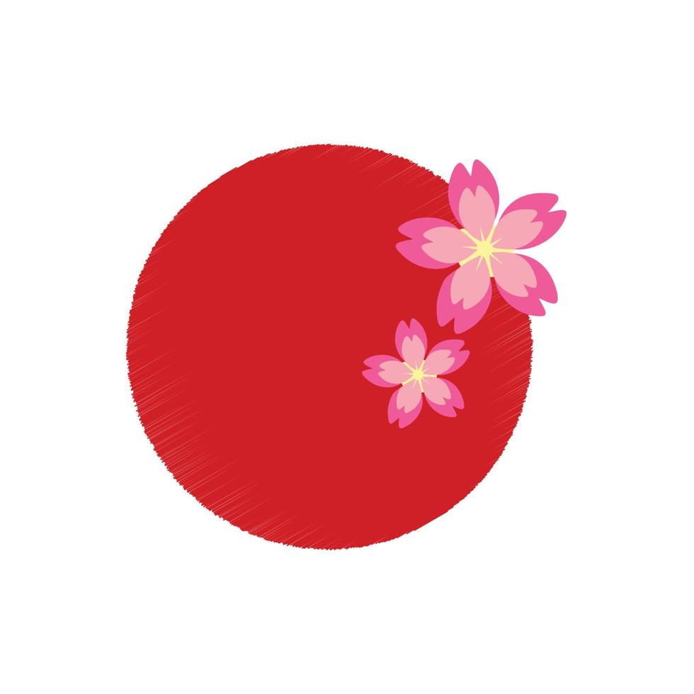silueta de flor de cerezo vector