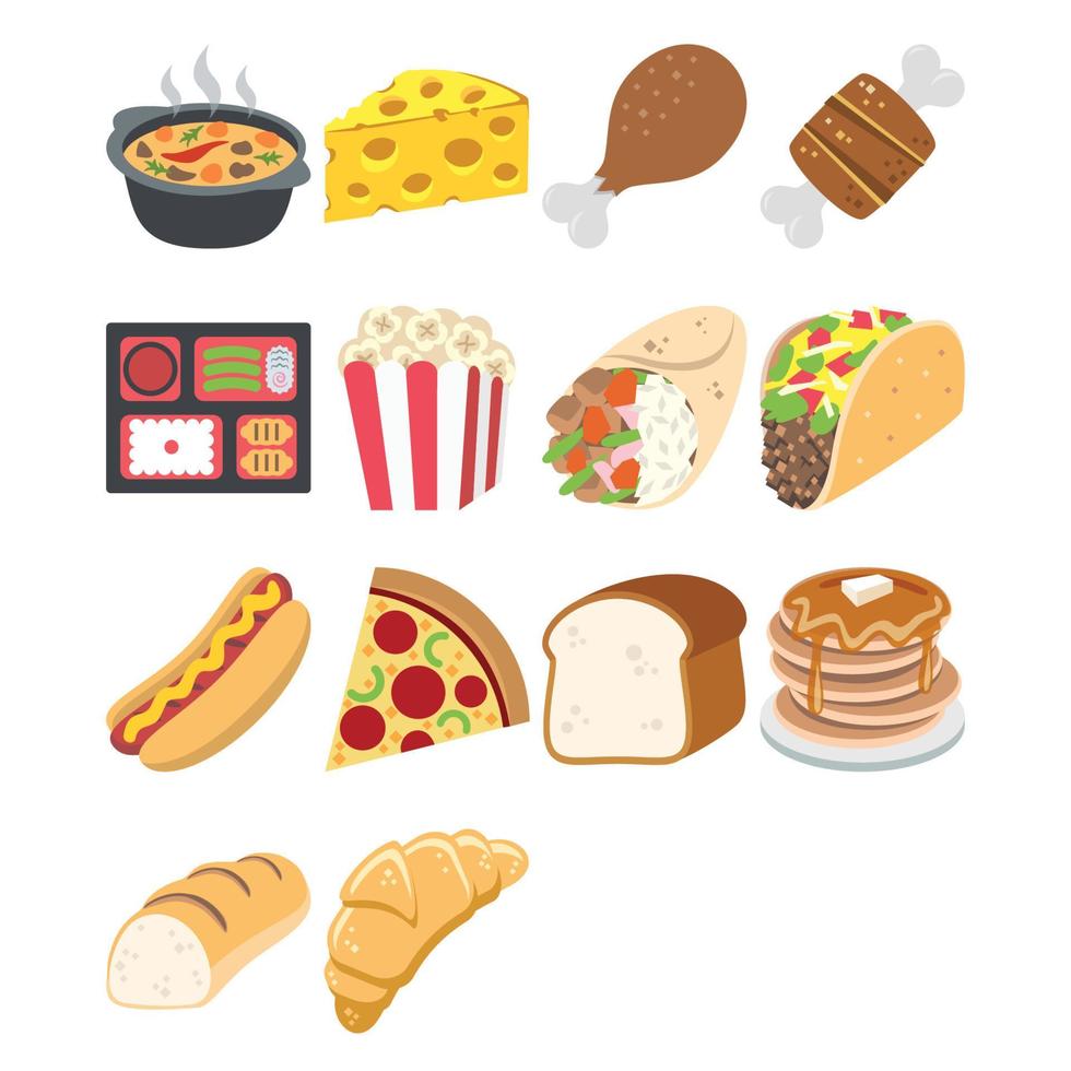 set of food vector