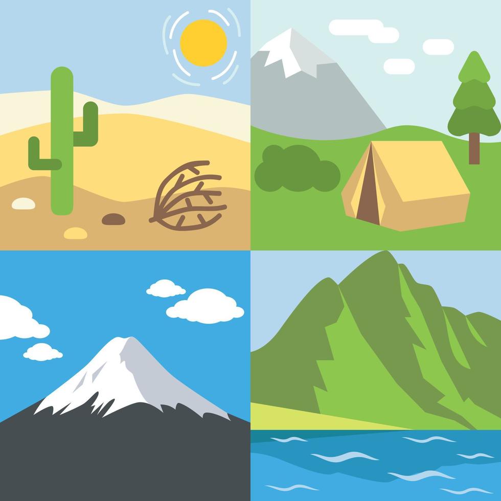 mountain landscape illustration vector
