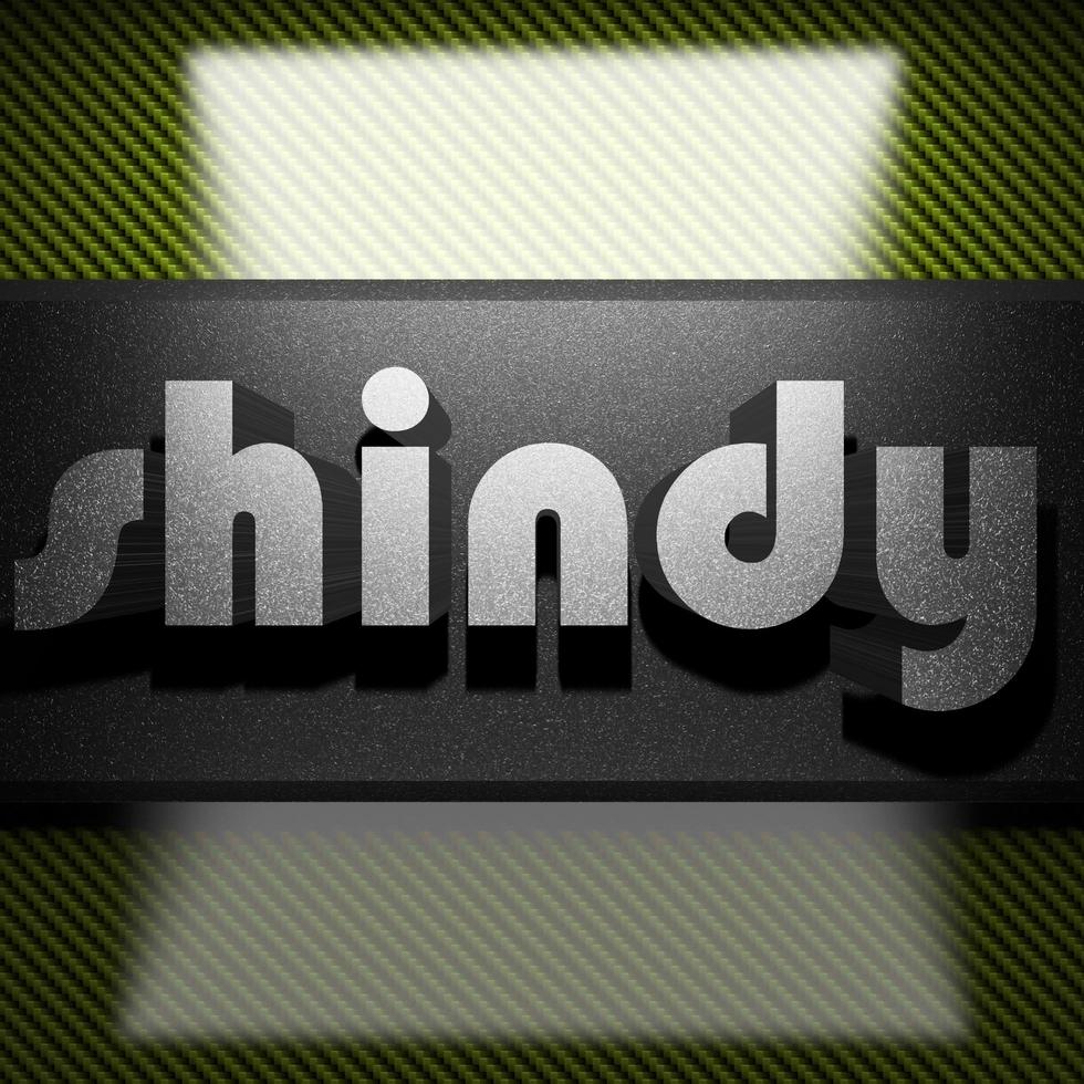 shindy word of iron on carbon photo