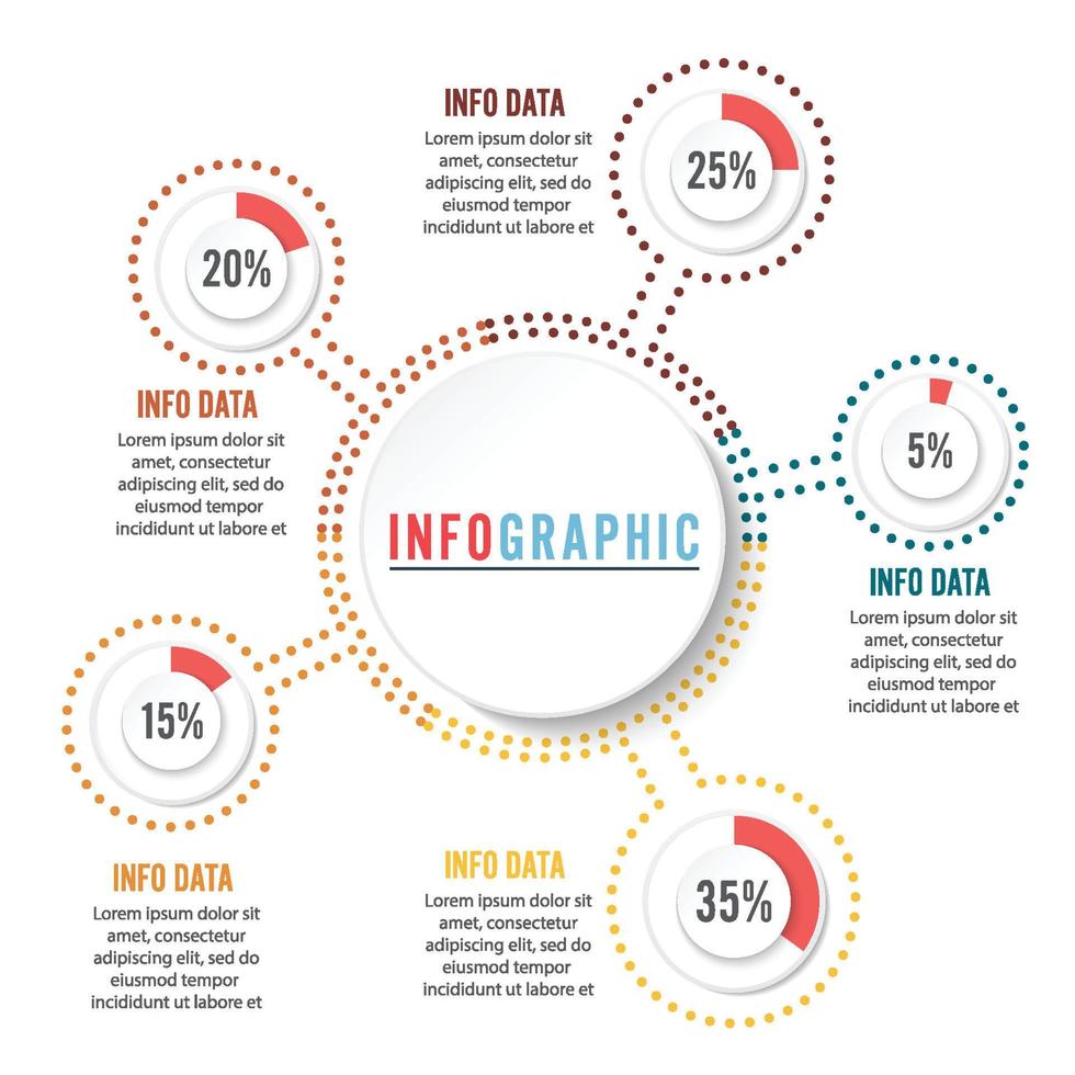 Abstract infographics options template. Vector illustration. Can be used for workflow layout, diagram, business step options, banner, web design.