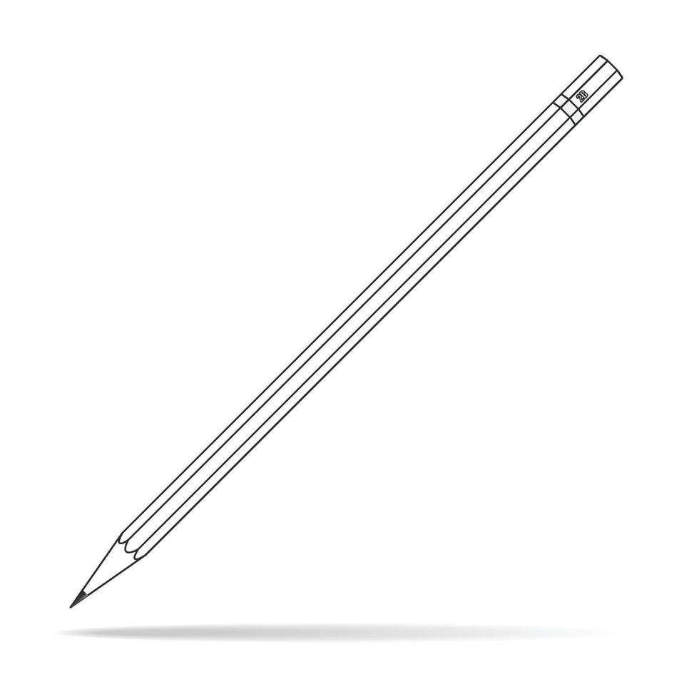 Outline drawing vector classic pencils design.