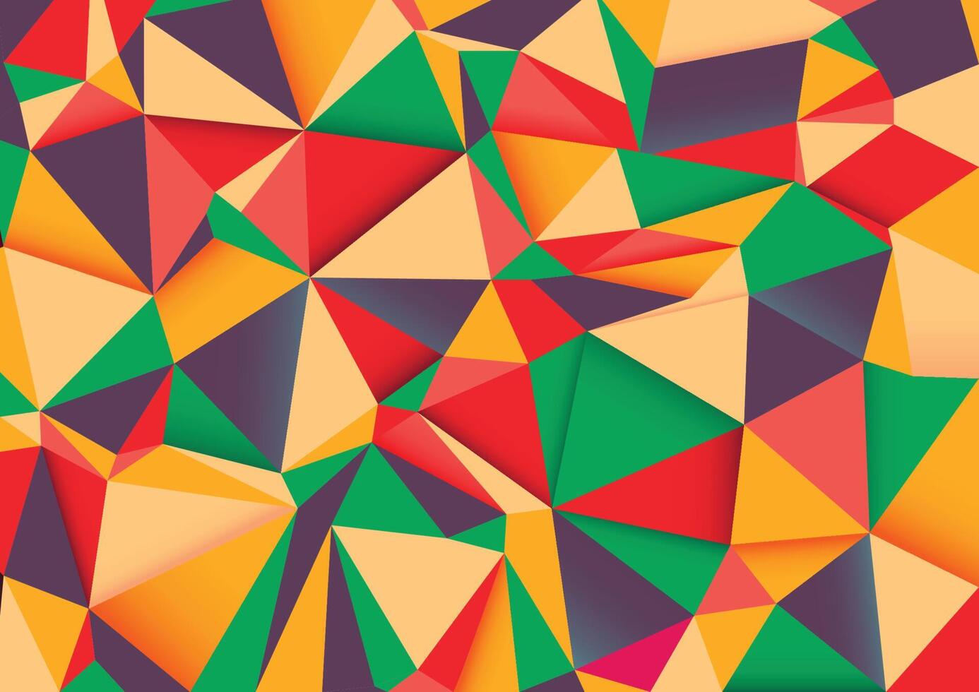 Fondo gráfico de ilustración de degradado de estilo polivinílico triangular arrugado geométrico multicolor. diseño poligonal vectorial para su negocio. vector