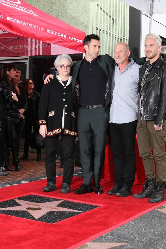 LOS ANGELES  FEB 10, Mom, Adam Levine, Dad, brother at the Adam Levine Hollywood Walk of Fame Star Ceremony at Musicians Institute on February 10, 2017 in Los Angeles, CA photo