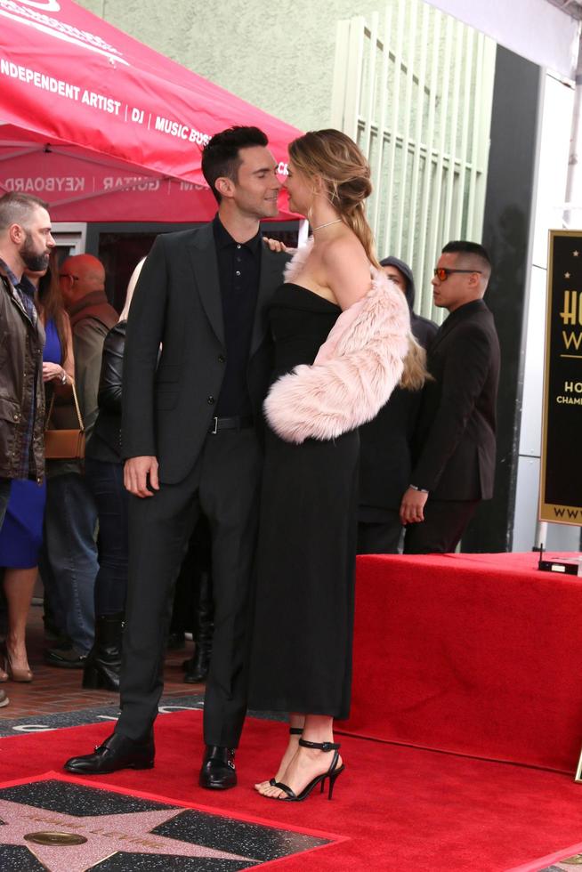 LOS ANGELES  FEB 10, Adam Levine, Behati Prinsloo at the Adam Levine Hollywood Walk of Fame Star Ceremony at Musicians Institute on February 10, 2017 in Los Angeles, CA photo
