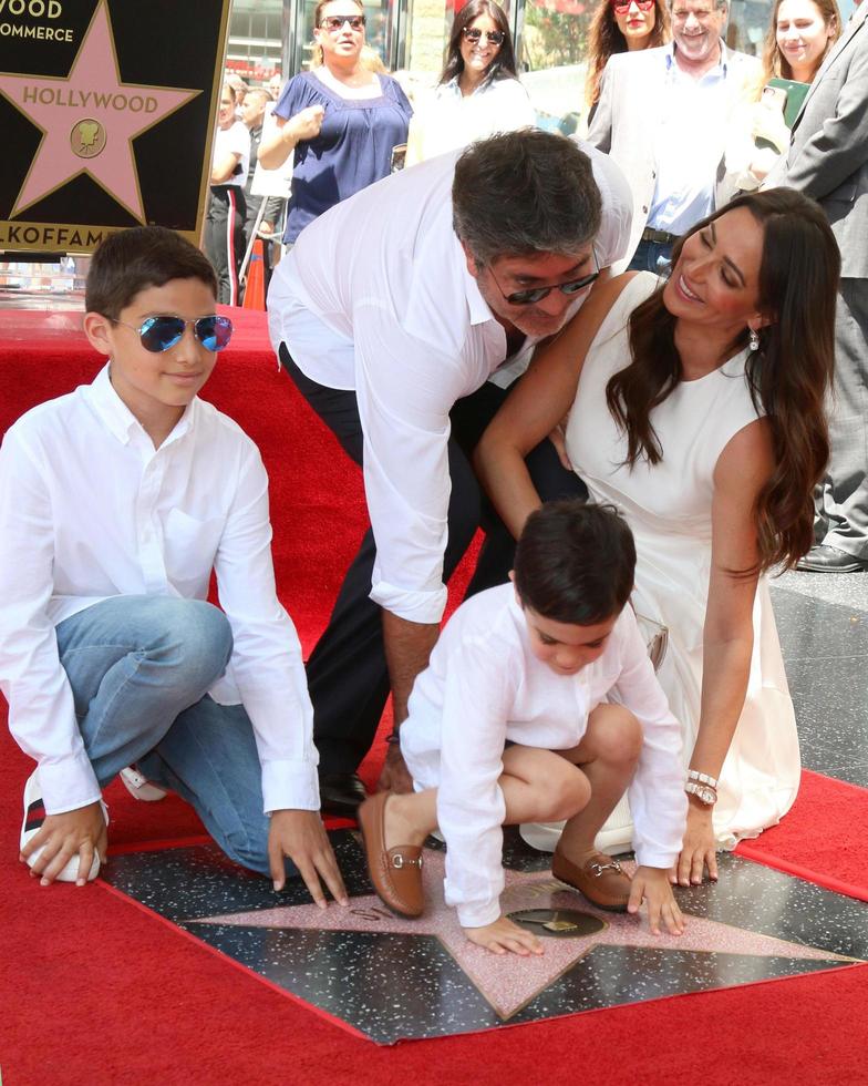 LOS ANGELES  AUG 22, Adam Silverman, Simon Cowell, Eric Cowell, Lauren Silverman at the Simon Cowell Star Ceremony on the Hollywood Walk of Fame on August 22, 2018 in Los Angeles, CA photo