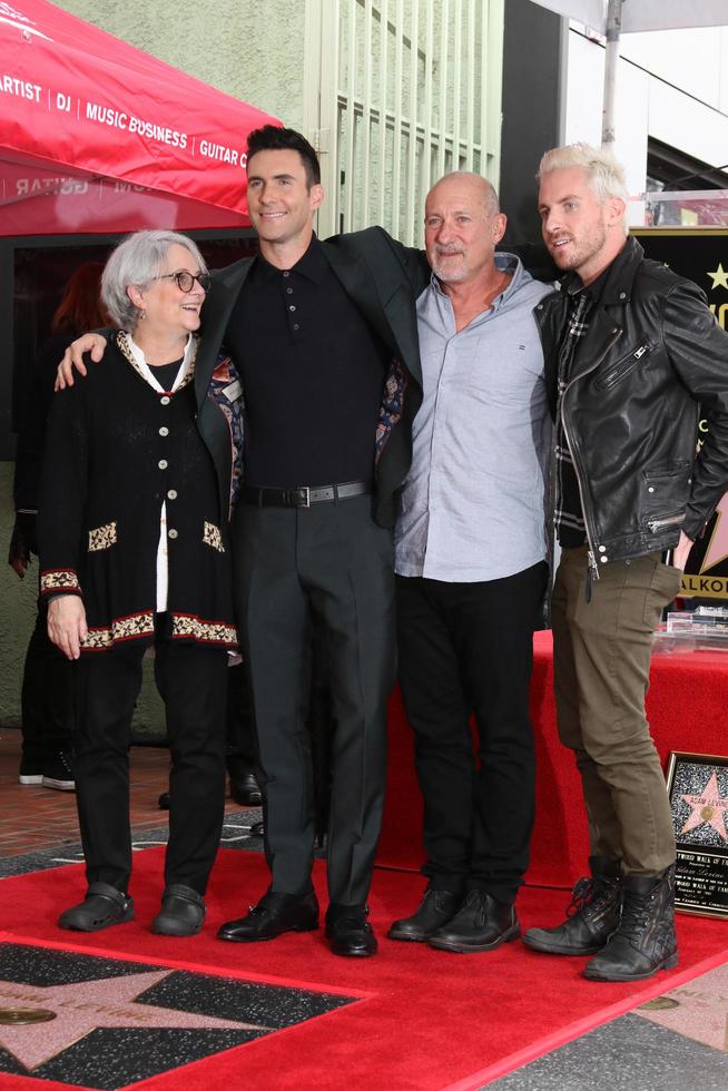 LOS ANGELES  FEB 10, Mom, Adam Levine, Dad, brother at the Adam Levine Hollywood Walk of Fame Star Ceremony at Musicians Institute on February 10, 2017 in Los Angeles, CA photo