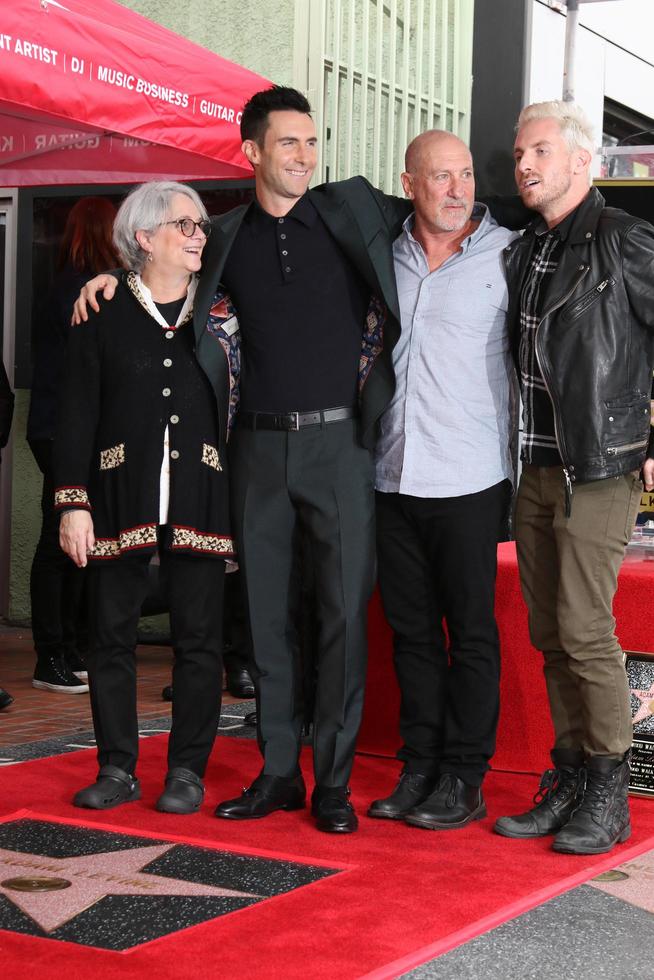 LOS ANGELES  FEB 10, Mom, Adam Levine, Dad, brother at the Adam Levine Hollywood Walk of Fame Star Ceremony at Musicians Institute on February 10, 2017 in Los Angeles, CA photo