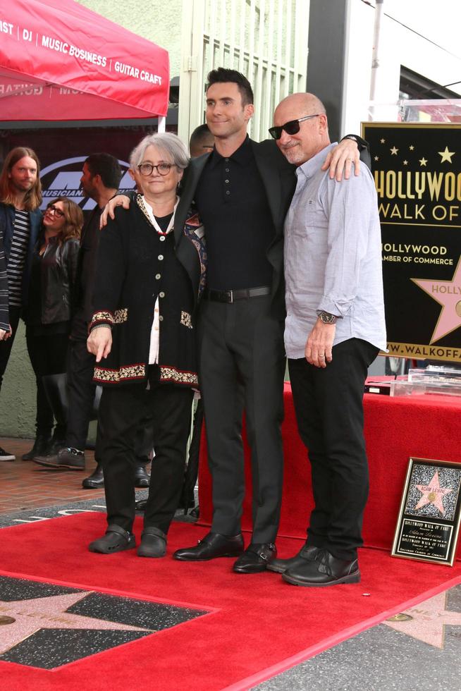 LOS ANGELES  FEB 10, Mom, Adam Levine, Dad at the Adam Levine Hollywood Walk of Fame Star Ceremony at Musicians Institute on February 10, 2017 in Los Angeles, CA photo