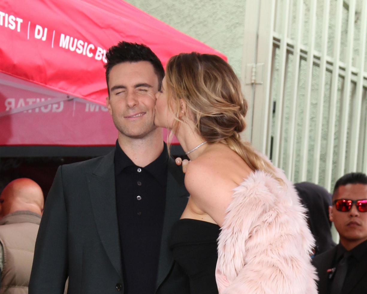 LOS ANGELES  FEB 10, Adam Levine, Behati Prinsloo at the Adam Levine Hollywood Walk of Fame Star Ceremony at Musicians Institute on February 10, 2017 in Los Angeles, CA photo