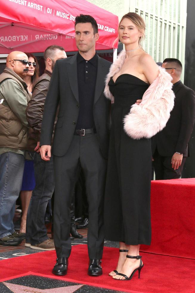 LOS ANGELES  FEB 10, Adam Levine, Behati Prinsloo at the Adam Levine Hollywood Walk of Fame Star Ceremony at Musicians Institute on February 10, 2017 in Los Angeles, CA photo