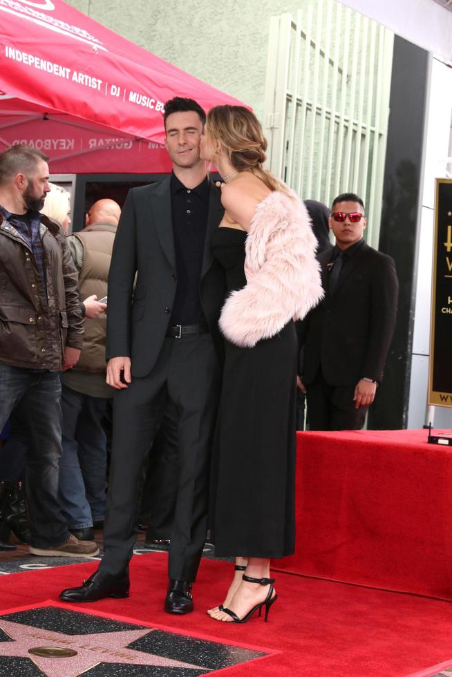 LOS ANGELES  FEB 10, Adam Levine, Behati Prinsloo at the Adam Levine Hollywood Walk of Fame Star Ceremony at Musicians Institute on February 10, 2017 in Los Angeles, CA photo