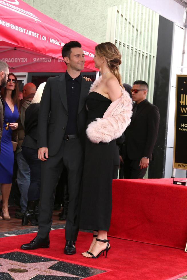 LOS ANGELES  FEB 10, Adam Levine, Behati Prinsloo at the Adam Levine Hollywood Walk of Fame Star Ceremony at Musicians Institute on February 10, 2017 in Los Angeles, CA photo