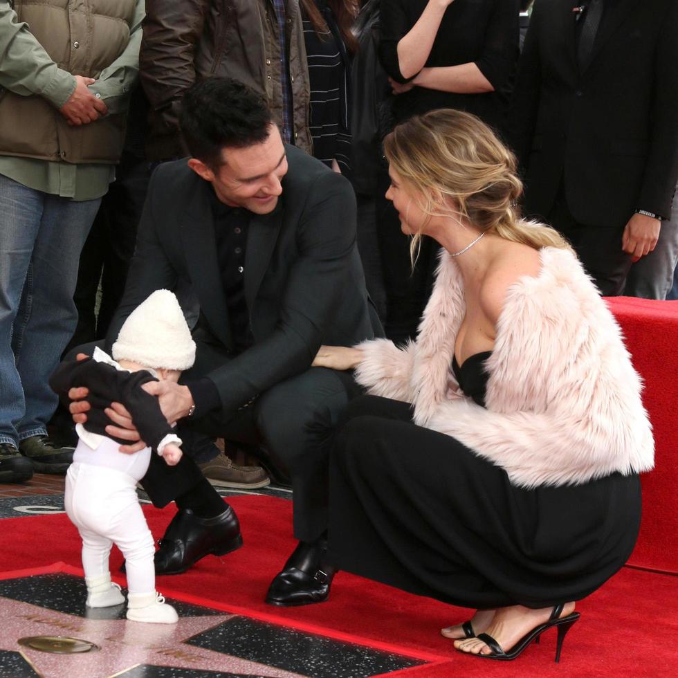 LOS ANGELES  FEB 10, Adam Levine, Dusty Roee Levine, Behati Prinsloo at the Adam Levine Hollywood Walk of Fame Star Ceremony at Musicians Institute on February 10, 2017 in Los Angeles, CA photo