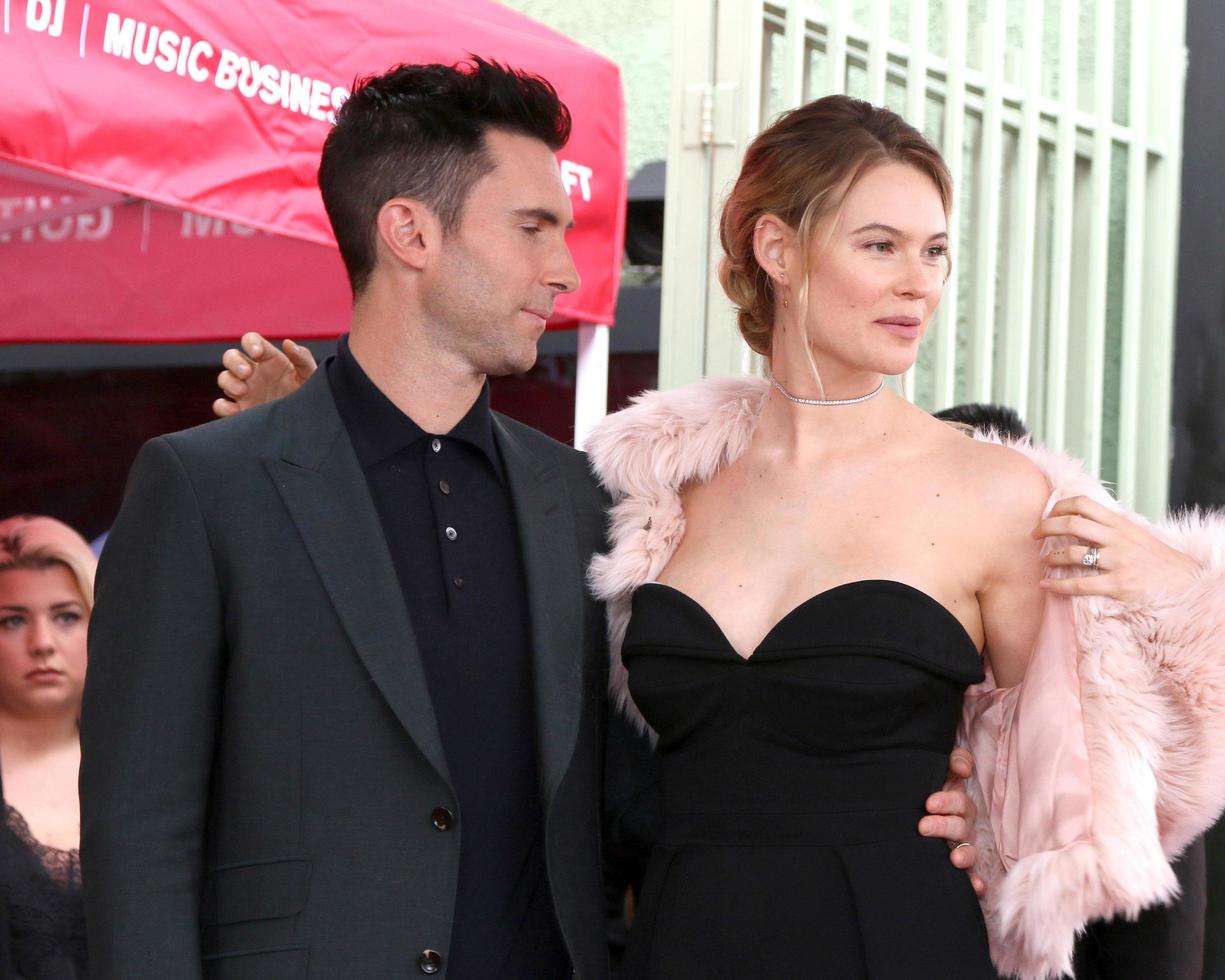 LOS ANGELES  FEB 10, Adam Levine, Behati Prinsloo at the Adam Levine Hollywood Walk of Fame Star Ceremony at Musicians Institute on February 10, 2017 in Los Angeles, CA photo
