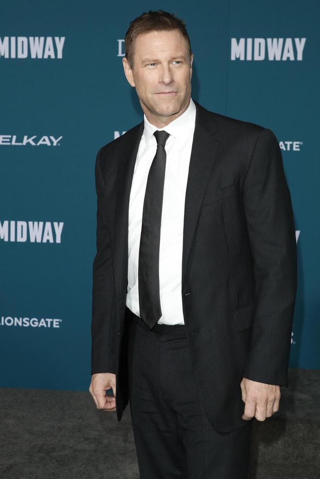 LOS ANGELES  NOV 5, Aaron Eckhart at the Midway Premiere at the Village Theater on November 5, 2019 in Westwood, CA photo