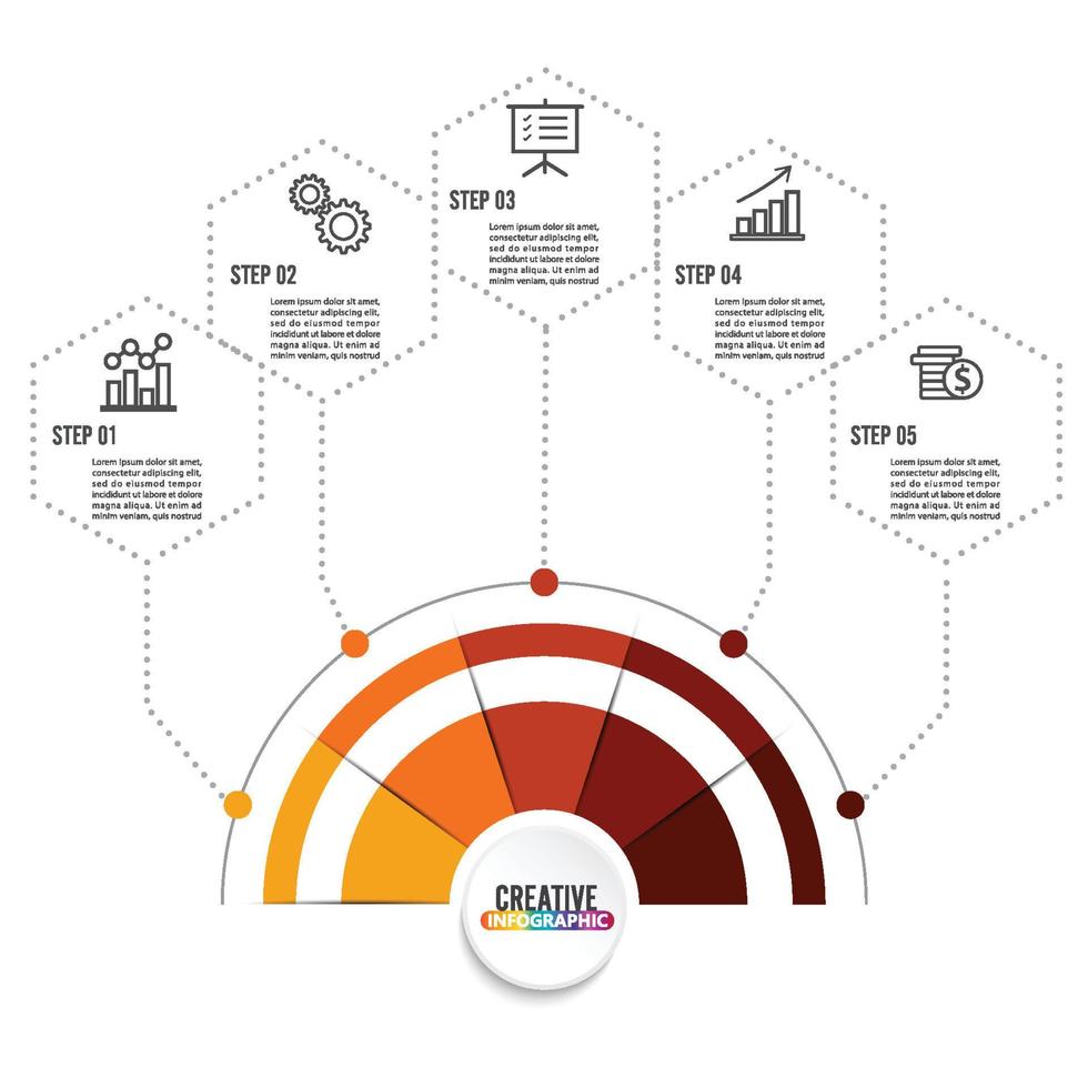 Vector infographic template with 3D paper label, integrated circles. Business concept with options. For content, diagram, flowchart, steps, parts, timeline infographics, workflow layout, chart