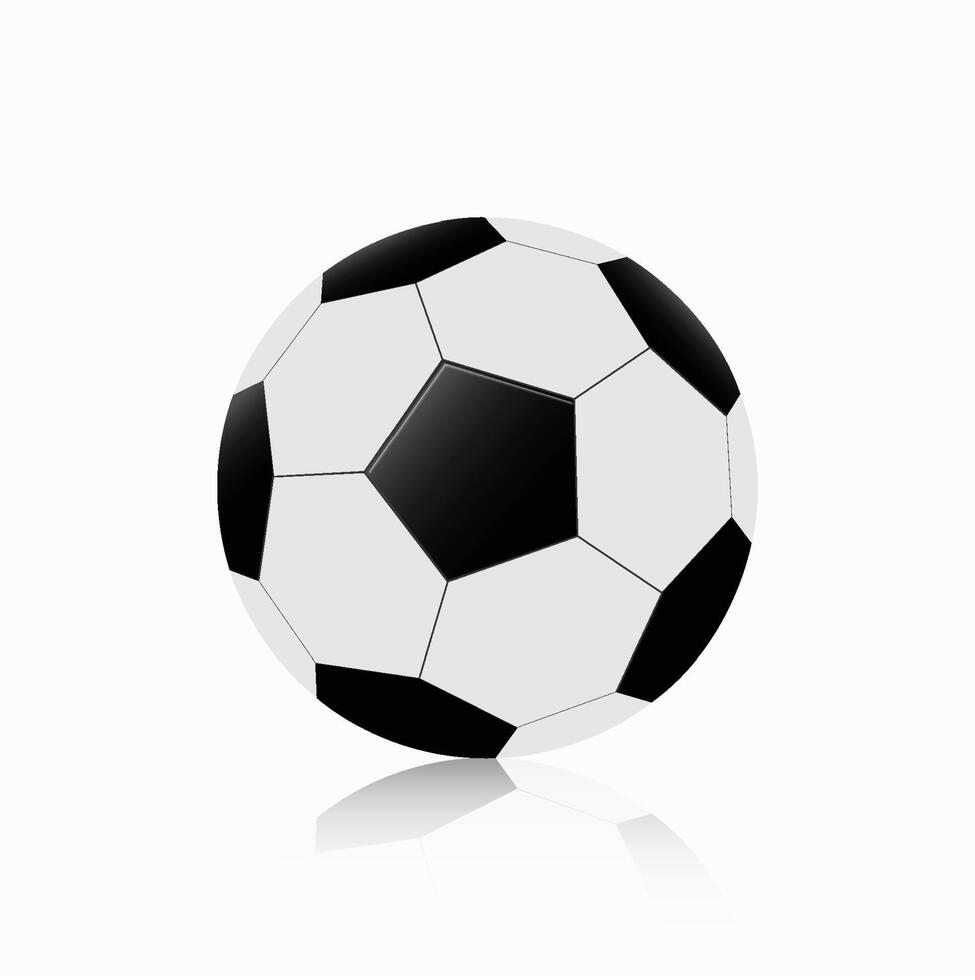 balón de fútbol aislado sobre fondo blanco vector