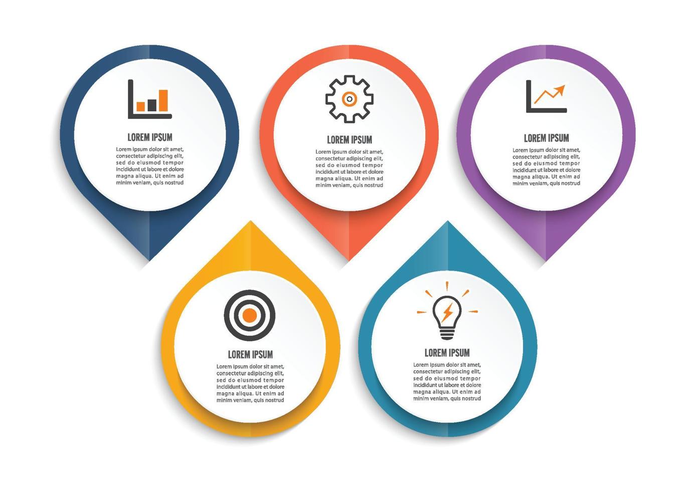 infografía abstracta en forma de metabólico. elementos de diseño. vector