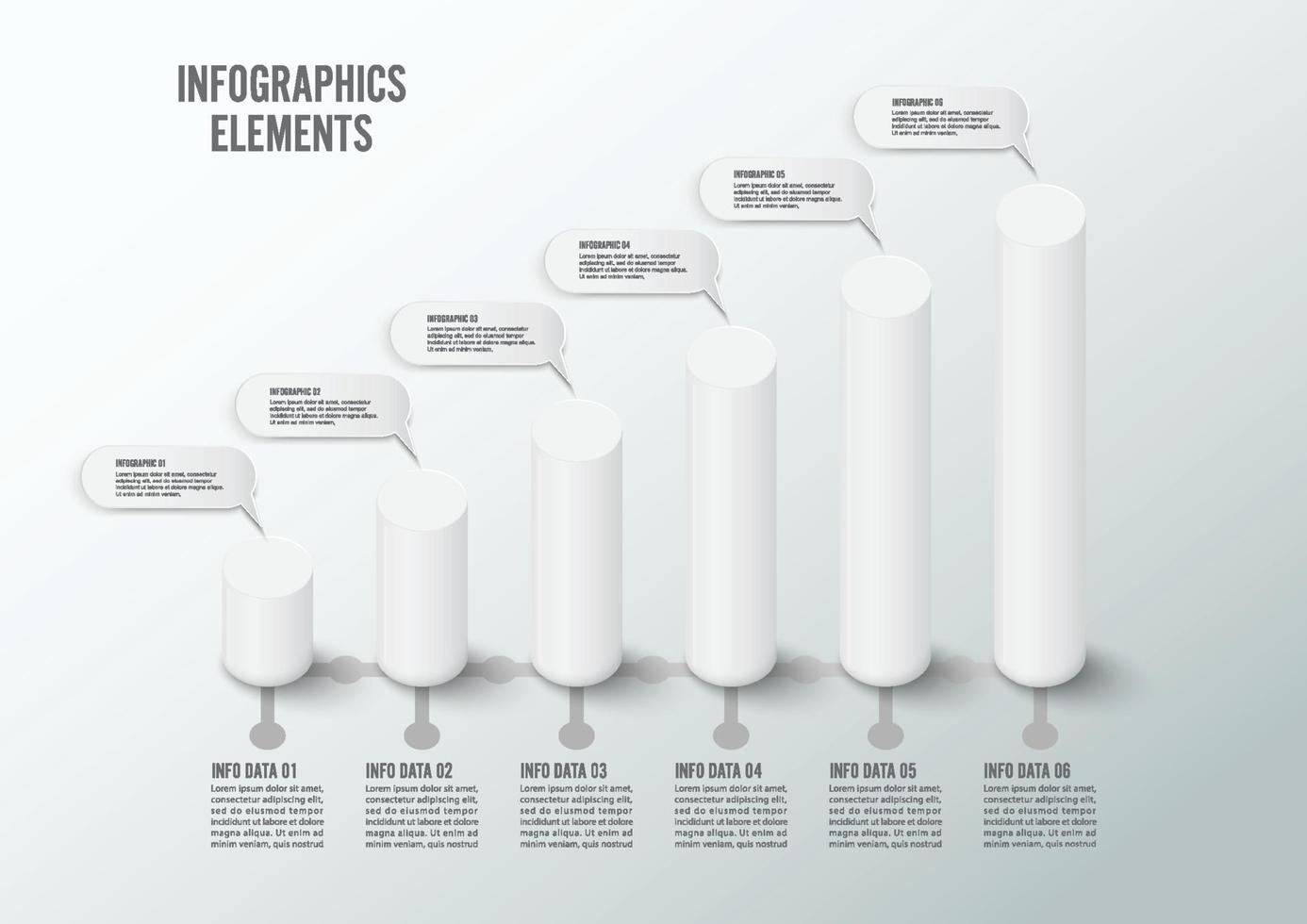 la plantilla de diseño infográfico se puede utilizar para el diseño del flujo de trabajo, el diagrama, las opciones numéricas y el diseño web. concepto de negocio infográfico con opciones, partes, pasos o procesos. fondo abstracto. vector