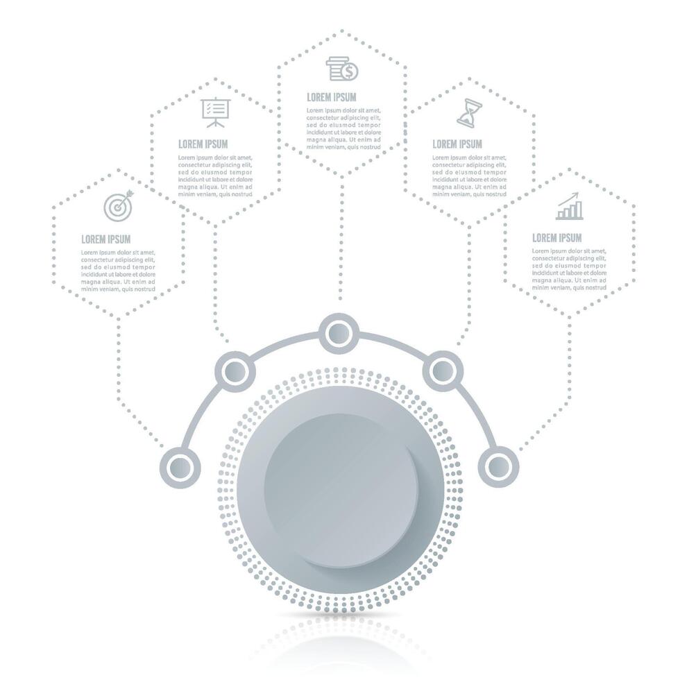 Vector infographic template with 3D paper label, integrated circles. Business concept with options. For content, diagram, flowchart, steps, parts, timeline infographics, workflow layout, chart
