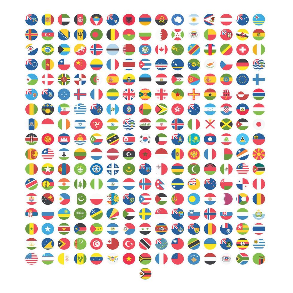 set of world flags vector