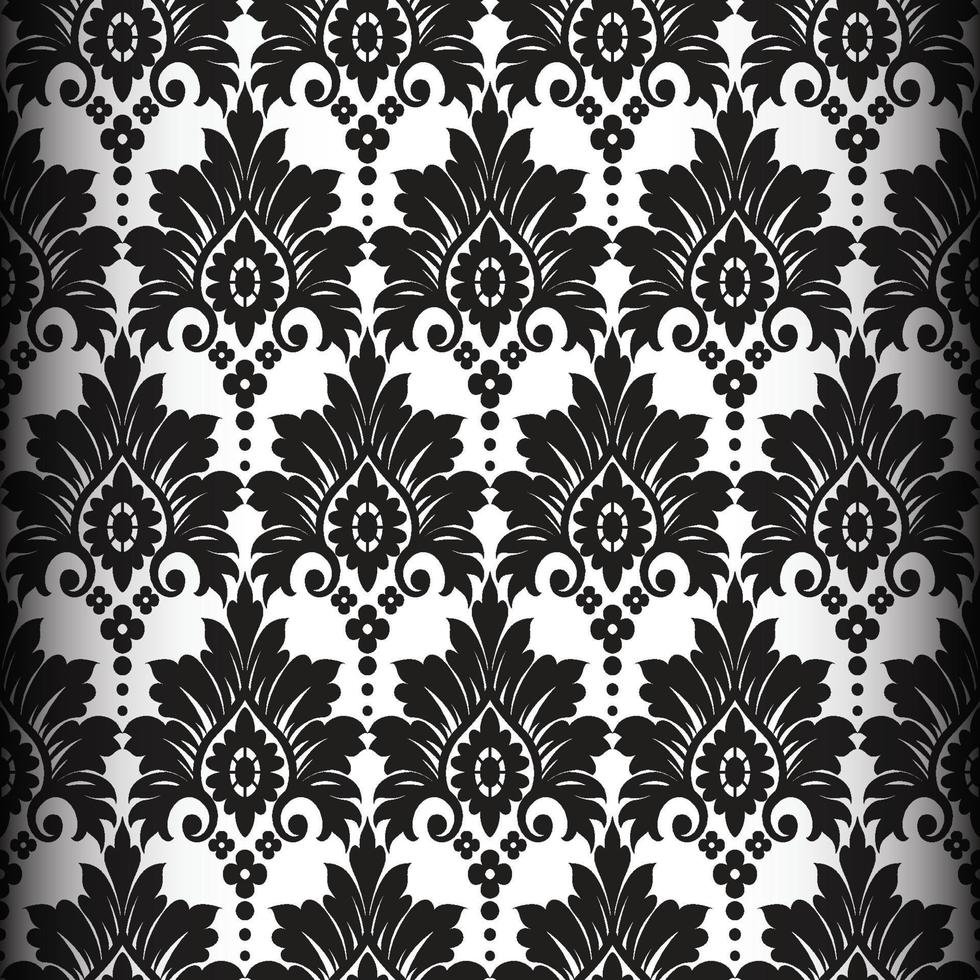 Seamless damask pattern vector